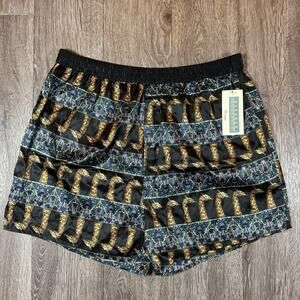 Harbour Classics 100% Silk Giraffe Boxer Shorts Size XL Black